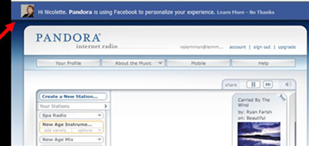 Pandora and Facebook_rev Pandora Radio